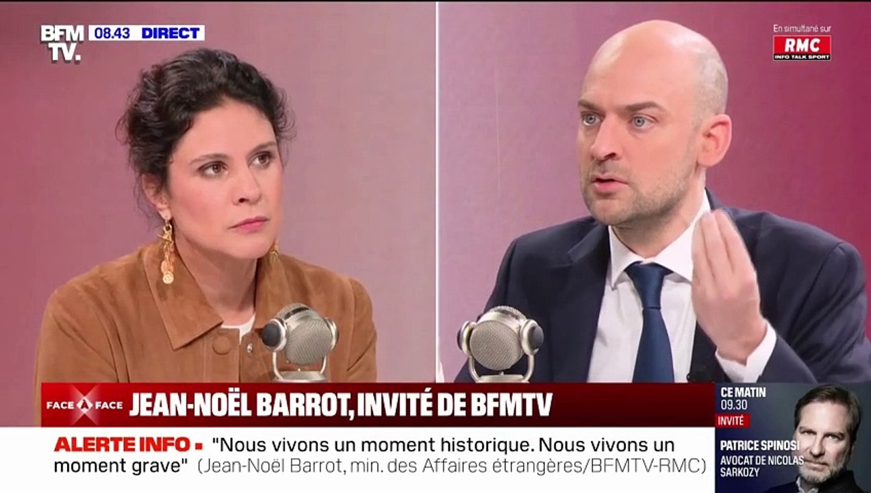 Guerre en Ukraine: le ministre des Affaires étrangères Jean-Noël Barrot déplore le "changement de position" des États-Unis, qui demeurent "nos alliés"