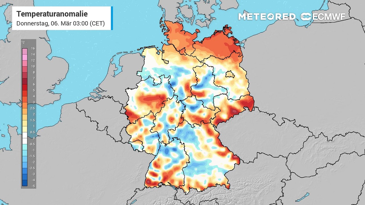 In Deutschland ist es in den kommenden Tagen für die Jahreszeit deutlich zu warm