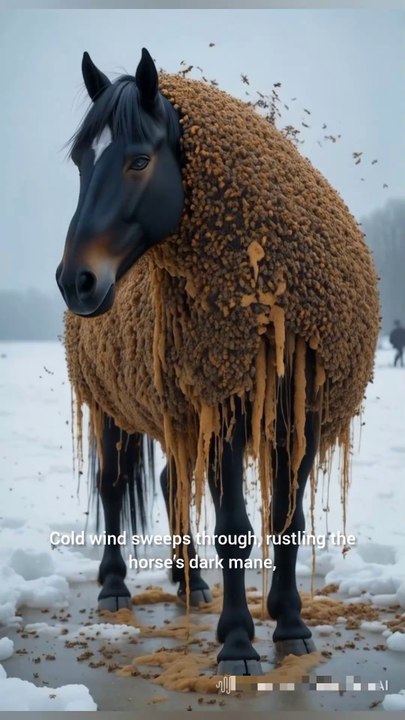 The Farewell of the Black Stallion – A Heartfelt Goodbye in the Snow