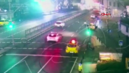 Glasgow Rangers maçına gelen İskoç taraftarın Beşiktaş'ta öldüğü kaza kamerada