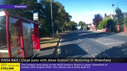 PA54 BAS | Close pass with Abas School Of Motoring in Wakefield