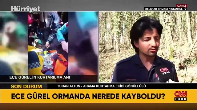 İşte Ece Gürel'in, Belgrad Ormanı'nda bulunduğu yer