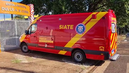 Siate socorre pessoa ferida na Escola Municipal Dulce A. S. Cunha