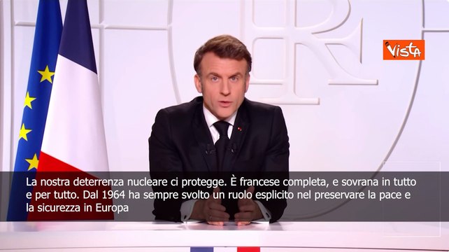 Macron offre all'Ue l'ombrello nucleare francese: Nostra deterrenza atomica ci protegge