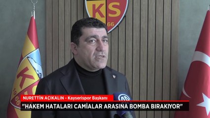 Kayserispor Başkanı Nurettin Açıkalın'dan yabancı orta hakem açıklaması