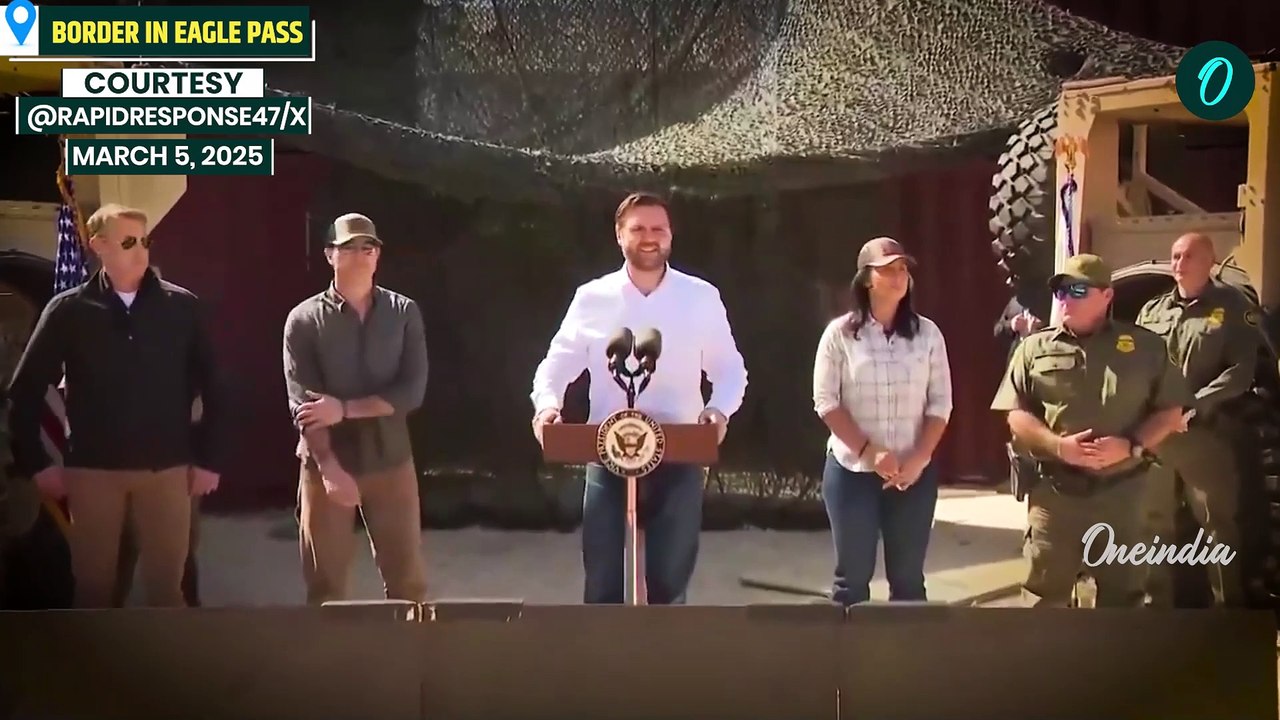 VP Vance Drops Bombshell at Eagle Pass: Trump’s Full Border Wall by 2029 –US-Mexico Showdown Ahead