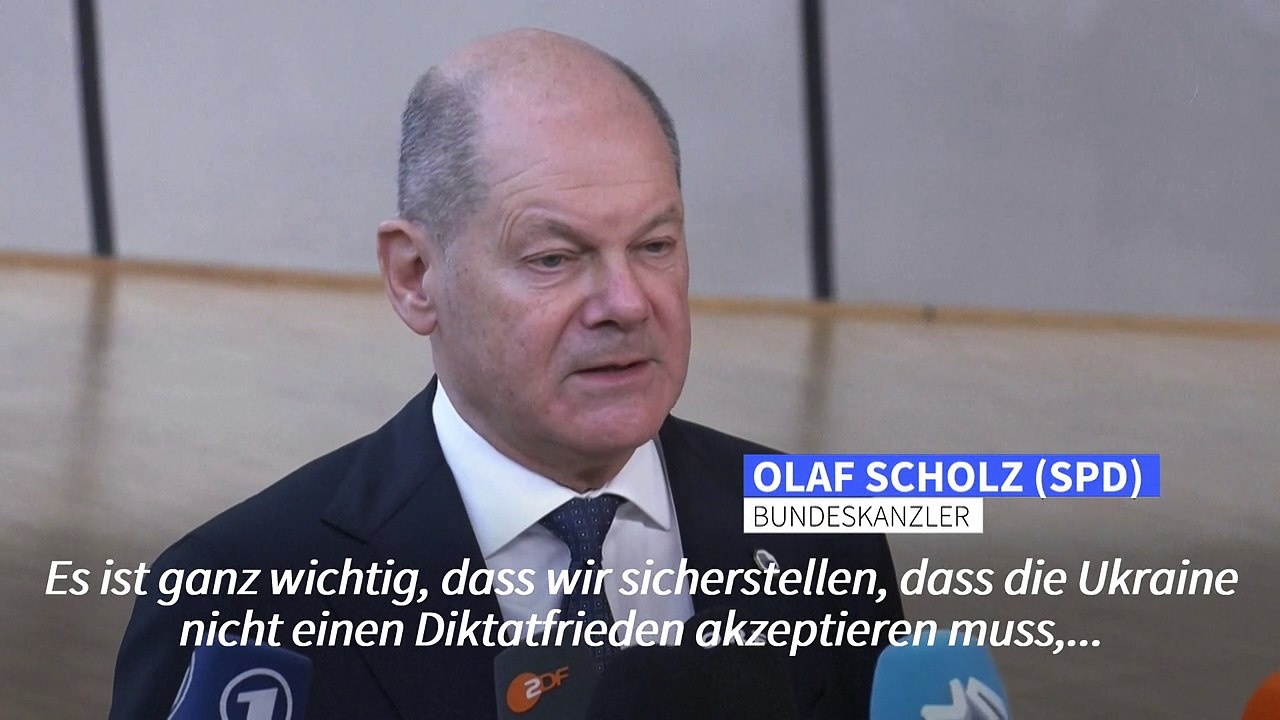 EU-Gipfel: Scholz warnt erneut vor 'Diktatfrieden' in der Ukraine
