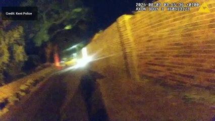 Police bodycam footage of aftermath of Mercedes crash in Broadstairs