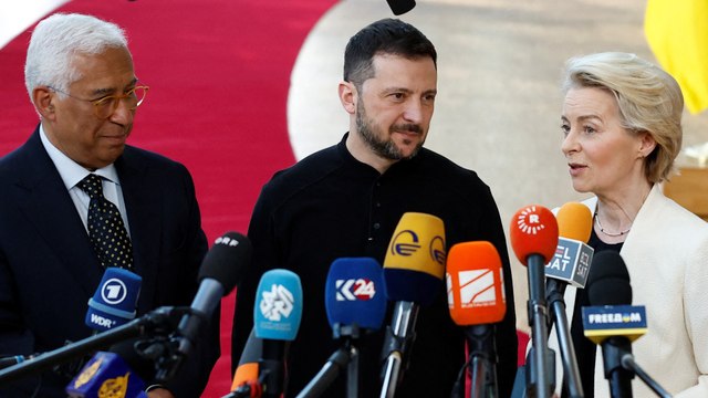Zelenski y von der Leyen a su llegada a la cumbre: Habéis enviado una señal clara al pueblo ucranio
