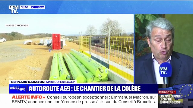 Suspension du chantier de l'A69: Nous sommes en colère mais pas résignés , indique Bernard Carayon, maire UDR de Lavaur (Tarn)