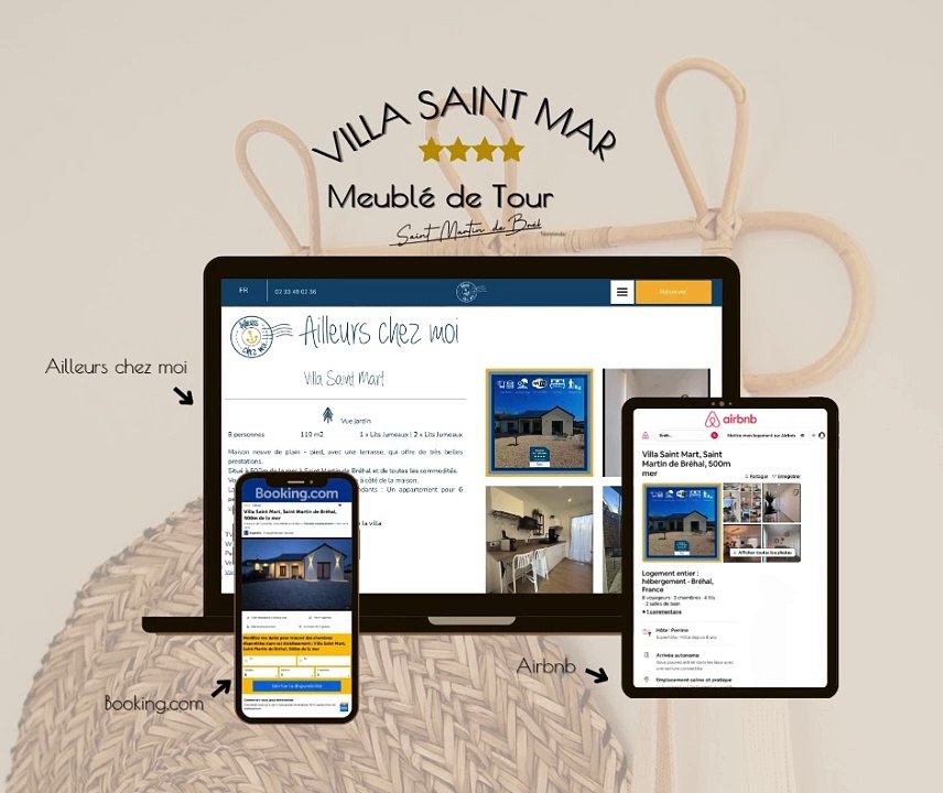 Villa Saint Mart - Villa de vacances à 500m de la plage de Saint Martin de Bréhal