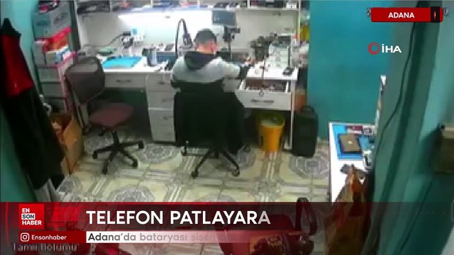 Adana'da bataryası şişen cep telefonu patladı