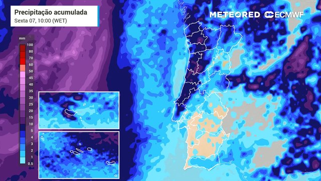 IPMA coloca Portugal continental sob aviso amarelo e laranja devido à chuva, vento e agitação marítima