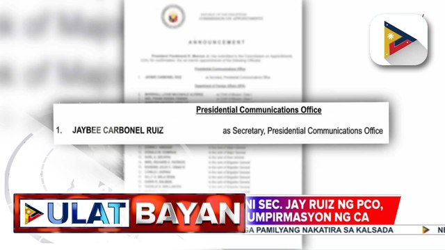 Ad Interim appointment ni PCO Sec. Jay Ruiz, isinumite na para sa kumpirmasyon ng CA