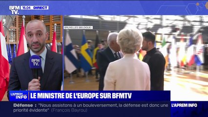 Sommet européen: "C'est un moment historique", affirme Benjamin Haddad, ministre délégué chargé de l'Europe