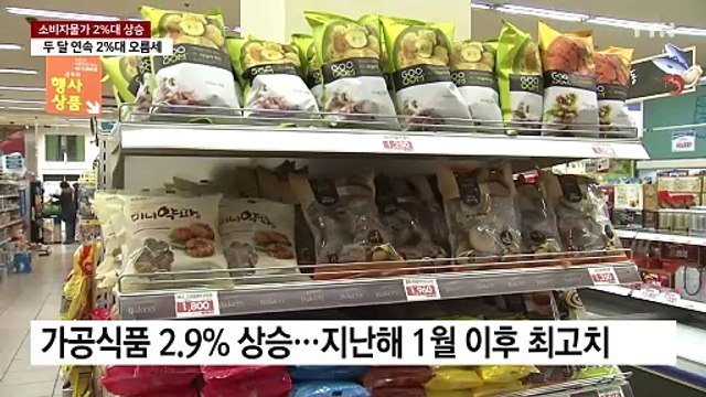 소비자물가 상승률 두 달째 2%대...농산물 1.2%↓·수산물 3.6%↑ / YTN