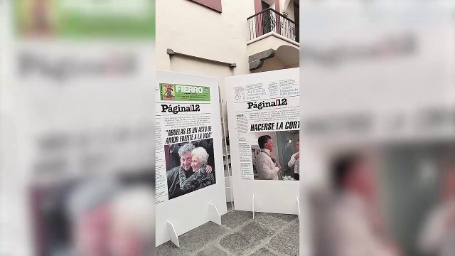 Se inauguró la muestra 40 años de democracia. 40 portadas de Página12 en Puebla