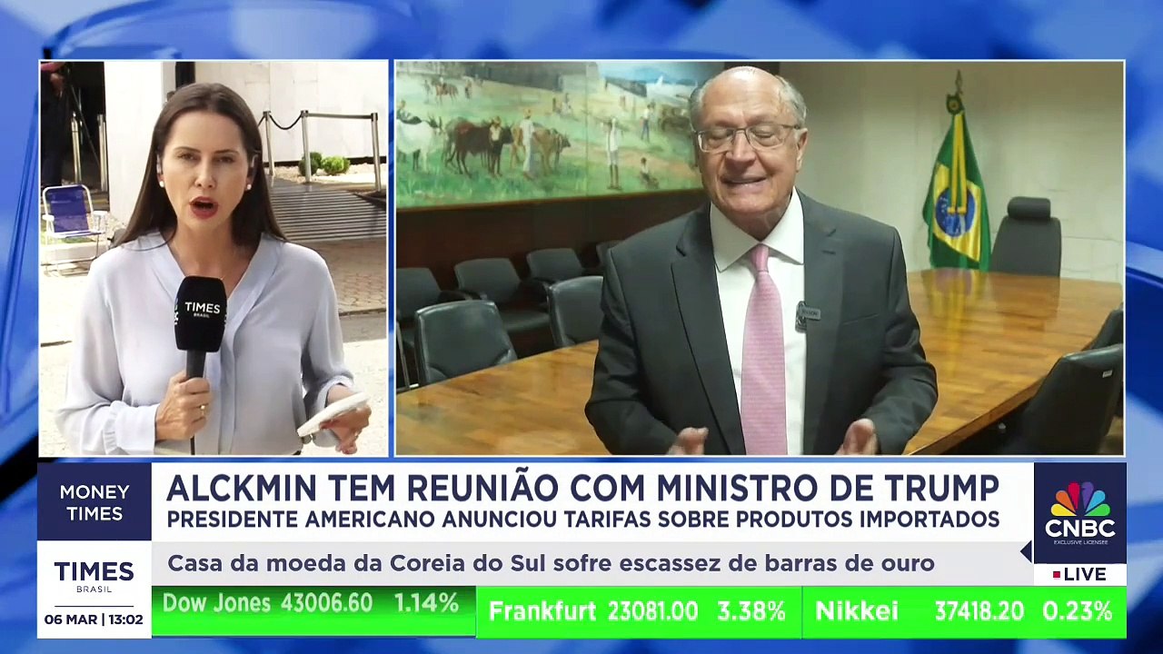 Alckmin discute inflação dos alimentos e tarifas dos EUA com ministro de Donald Trump