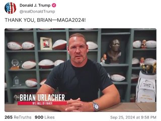 Brian Urlacher endorsed Trump