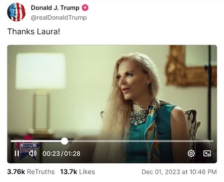 Trump Reposted Video of Laura Loomers Saying Trump is More Important than Her Romantic Relationships