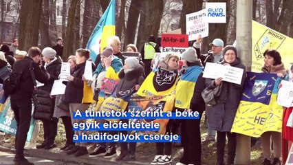 Tüntetők gyűltek össze az amerikai nagykövetség épülete előtt Kijevben