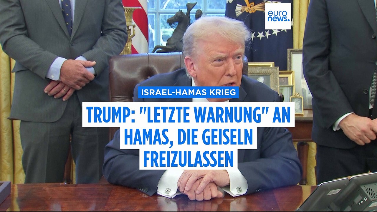 Trump: 'Letzte Warnung' an Hamas, die Geiseln freizulassen