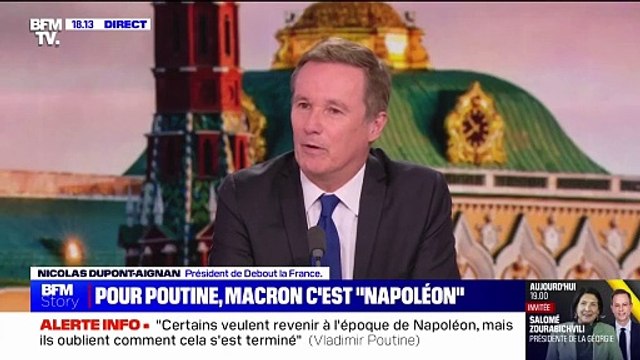 Allocution d'Emmanuel Macron: On nage en pleine folie (...) j'ai été consterné de l'instrumentalisation de la peur , affirme Nicolas Dupont-Aignan