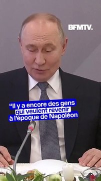 Vladimir Poutine répond à Emmanuel Macron, en évoquant les pertes humaines qu'avait subi l'armée de Napoléon en 1812