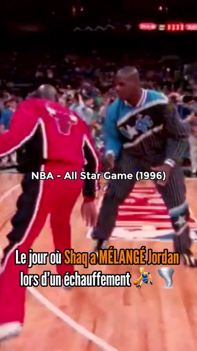 Retour en images sur le jour où Shaq MÉLANGÉ Jordan lors d’un échauffement ⛹️‍♂️🌪️