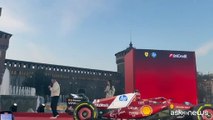 Hamilton e Leclerc acclamati dalla folla di ferraristi a Milano