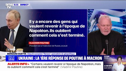 Bernard Guetta (député européen "Renew): "Monsieur Poutine et son entourage s'inquiètent de voir la fermeté de la réaction des Européens"
