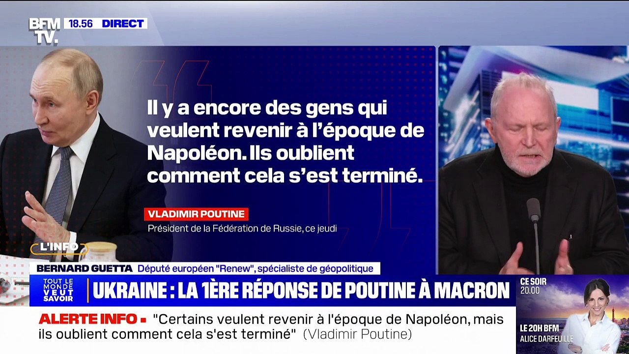 Bernard Guetta (député européen "Renew): "Monsieur Poutine et son entourage s'inquiètent de voir la fermeté de la réaction des Européens"