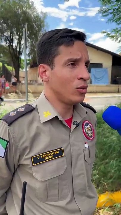 Entrevista com o 1º Tenente Tiago, do Corpo de Bombeiros, que falou sobre a colisão de Biz