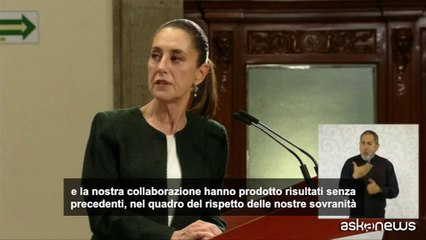 Sheinbaum: ringrazio Trump, con Usa ottima collaborazione
