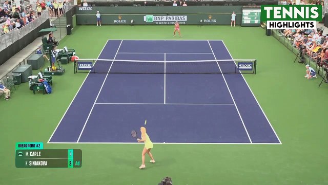 Lo más destacado de Katerina Siniakova vs Maria Lourdes Carle | Indian Wells 2025