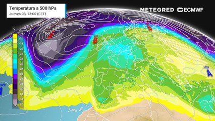 Destacada borrasca profunda con aire frío en altura