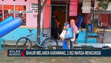 Pantauan Udara Banjir yang Rendam Rumah Warga di Karawang, 2.562 Jiwa Mengungsi
