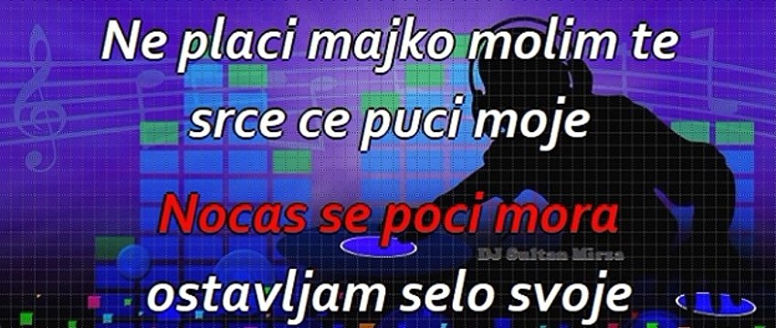 Ne plači majko, molim te - Meho Puzić (uživo karaoke)