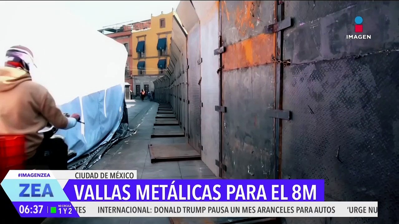 Claudia Sheinbaum justifica la colocación de vallas metálicas por el 8M