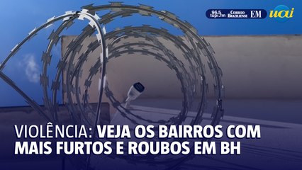 Mapa dos furtos e roubos de BH