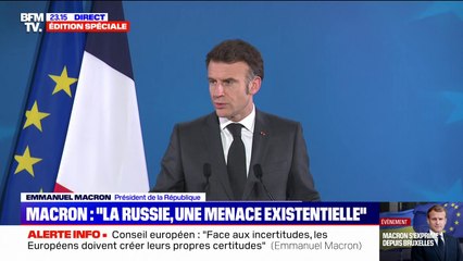 Emmanuel Macron: "En 2025, l'Union européenne fournira à l'Ukraine 30,6 milliards d'euros (...) financés par les avoirs russes"