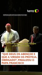 Papa grava áudio para fiéis em vigília na praça de São Pedro #shorts