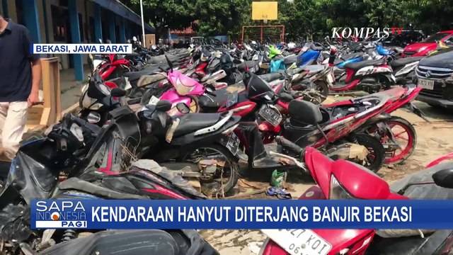 Kendaraan Terendam Banjir Bekasi, Warga Cerita Titipkan Motor ke Area Sekolah | BENCANA BANJIR