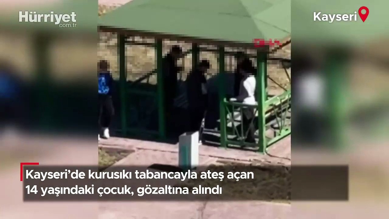 Kayseri'de kurusıkı tabancayla ateş açan 14 yaşındaki çocuk, gözaltına alındı