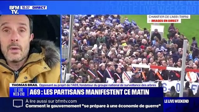 A69: Les citoyens ne veulent pas de cette autoroute , affirme Thomas Brail, opposant au projet et fondateur du groupe national de surveillance des arbres