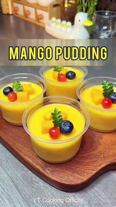 Mango Pudding Recipe 😍 Creamy & Delicious Summer Special Dessert! 🥭✨ #Shorts
