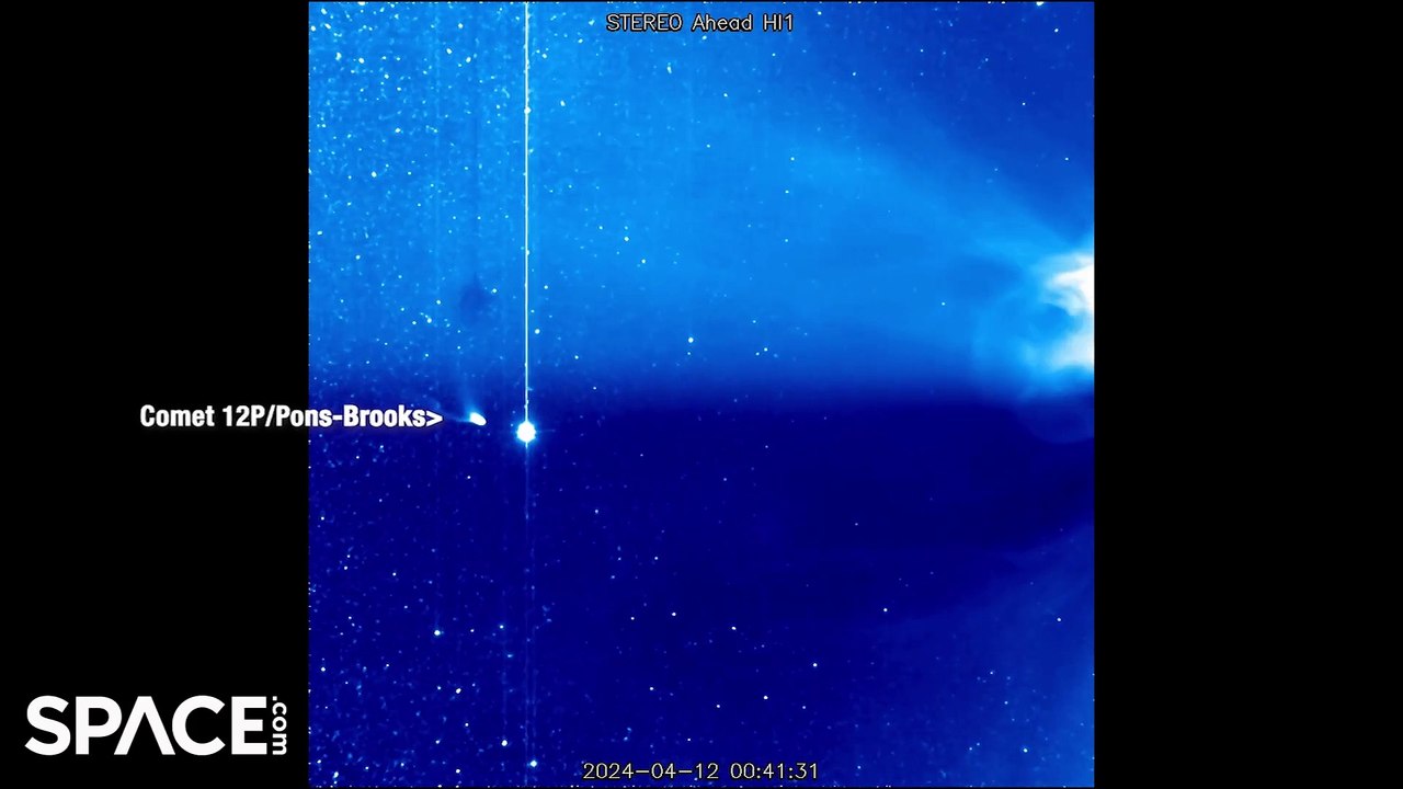 Sun Observatory Time-Lapse Comet 12P/Pons-Brooks And Jupiter