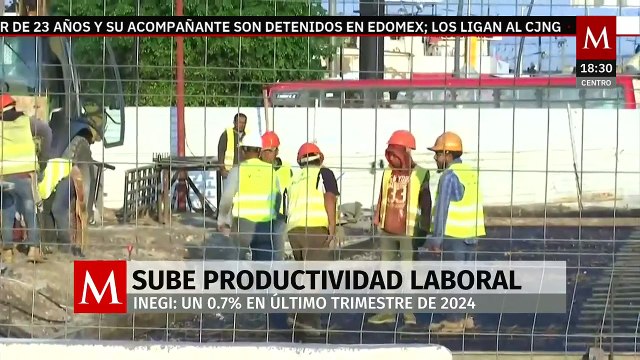 Aumenta la productividad laboral 0.7% en el último trimestre de 2024, informó el Inegi