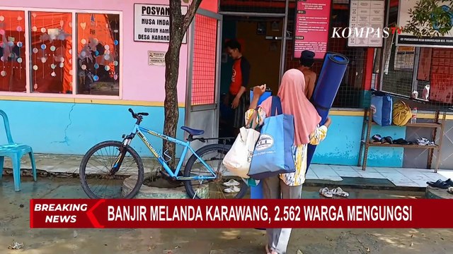 Pantauan Banjir Karawang hingga 2 Meter, Begini Cerita Warga Selamatkan Barang| BENCANA BANJIR