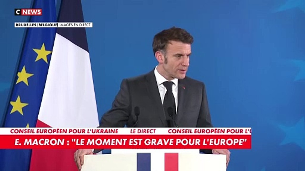 Conseil européen sur la défense : Emmanuel Macron montre encore les muscles en qualifiant Vladimir Poutine "d'impérialiste révisionniste" et en affirmant que "la Russie est une menace existentielle".